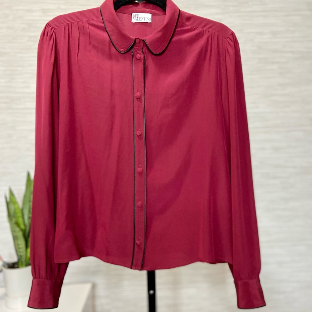 RED Valentino Maroon Blouse